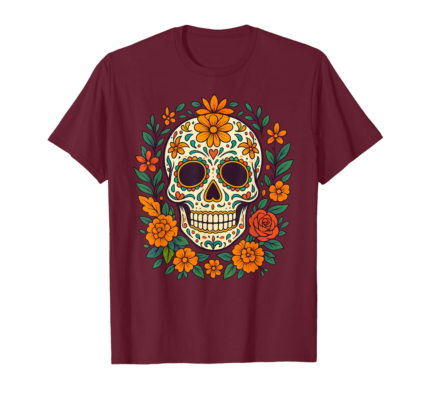 De Los Muertos Day of The Dead Sugar Skull T-Shirt