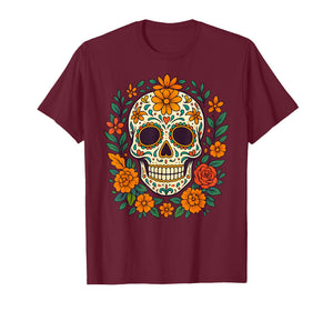 De Los Muertos Day of The Dead Sugar Skull T-Shirt