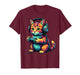 Funny Kitten Cat Playing Video Games Vintage Cat Gaming T-Shirt