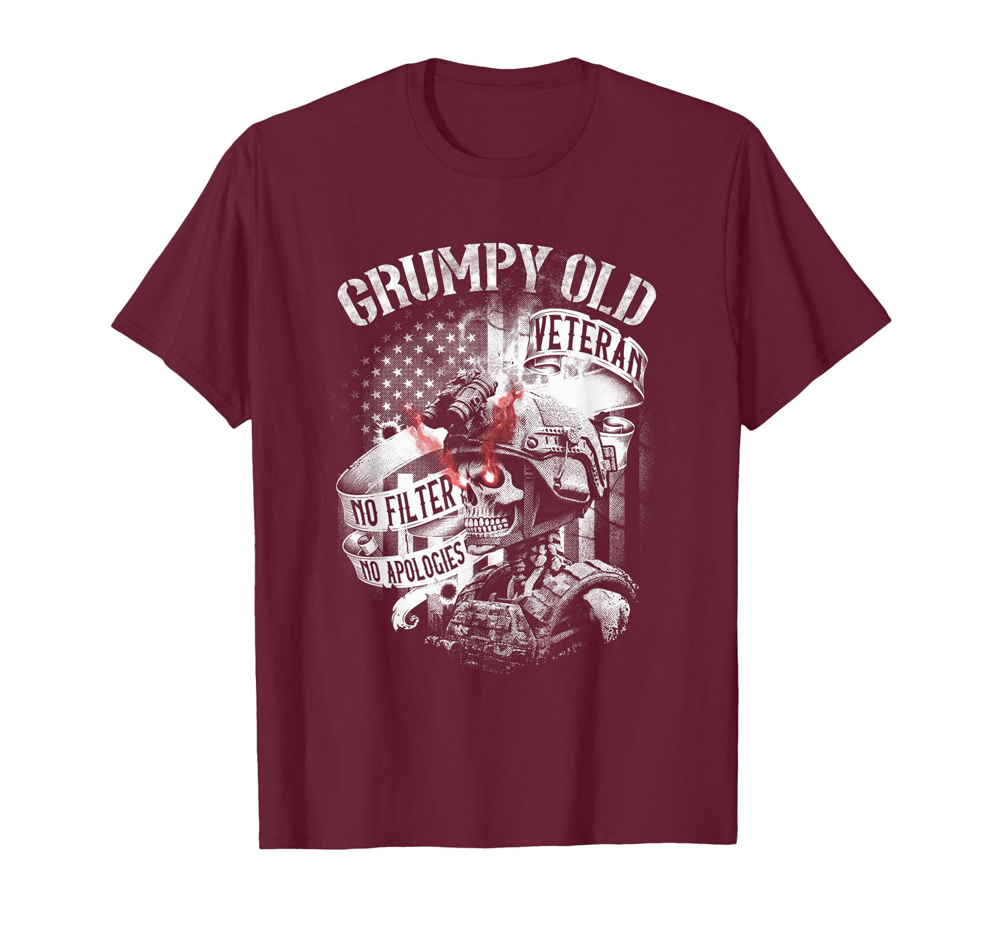 Grumpy Old Veteran Funny Patriotic Military Humor Design T-Shirt