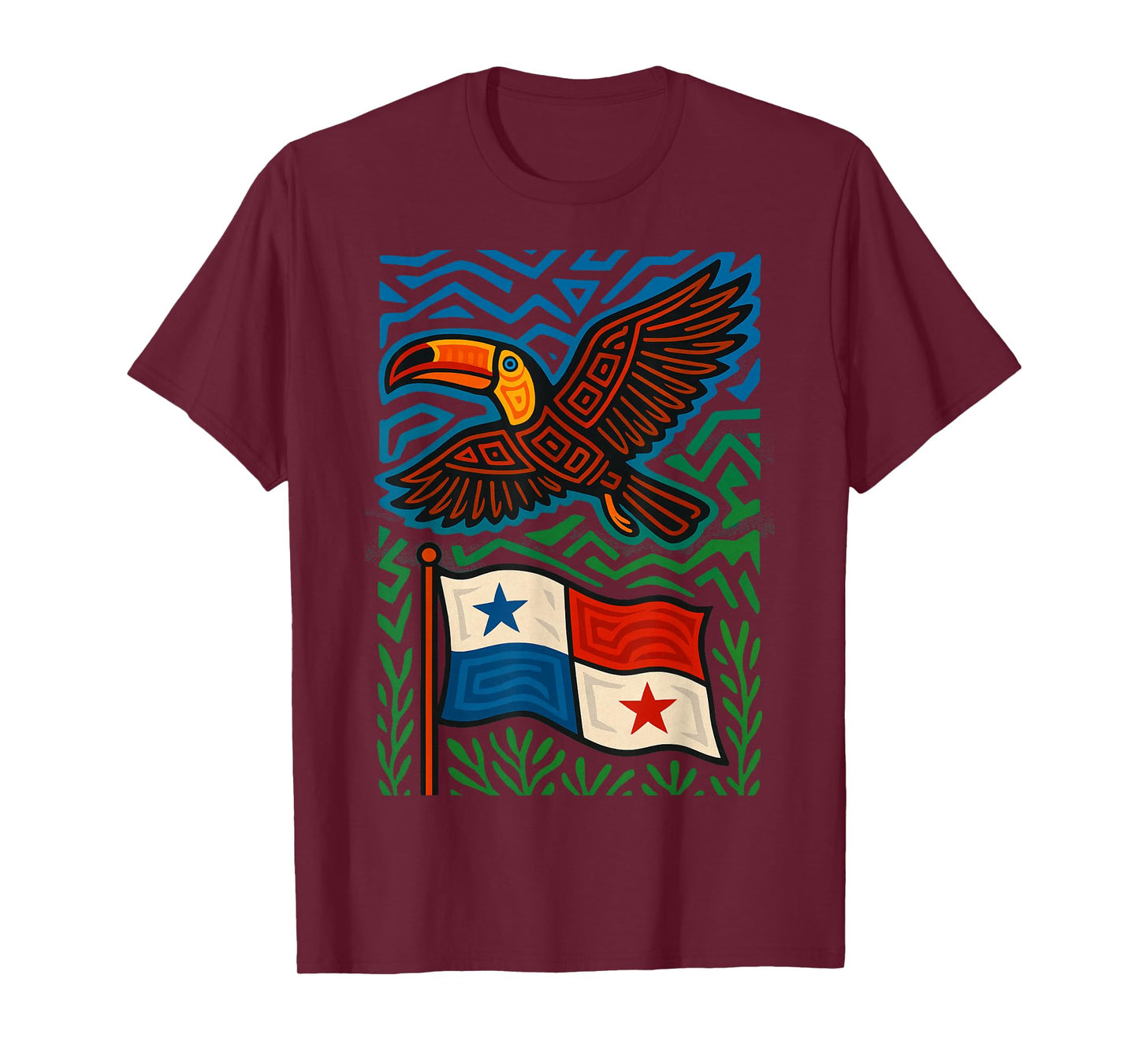 Toucan Inspired by Mola Artwork of Panama Kuna T-Shirt