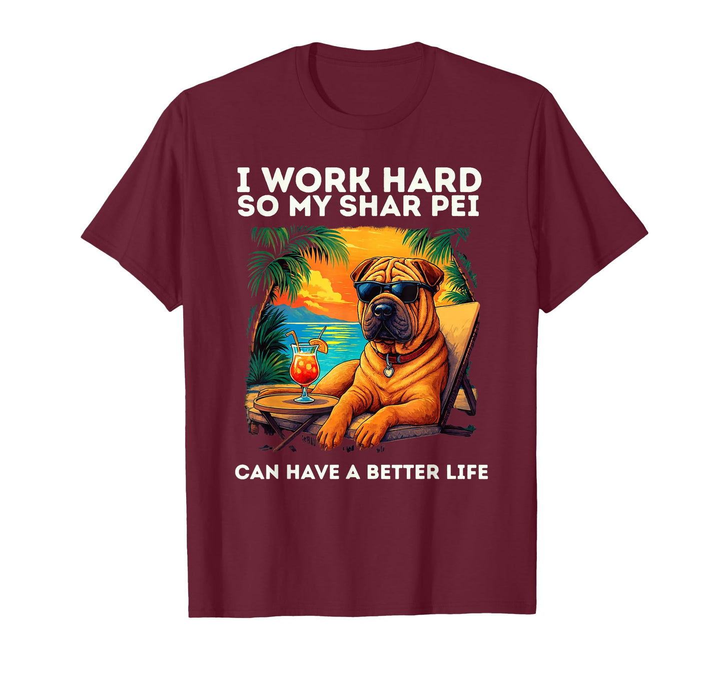 Shar Pei Lover Design Funny Shar-Pei Dog T-Shirt
