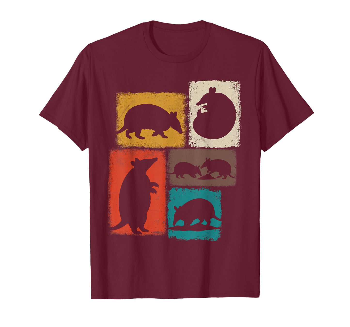 Armadillo Vintage Collage Wildlife Lover T-Shirt