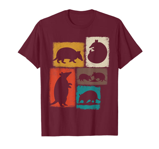 Armadillo Vintage Collage Wildlife Lover T-Shirt