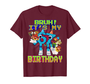 Bruh Birthday 67 Lucky Blocks Funny Brainrot for Kids Teens T-Shirt