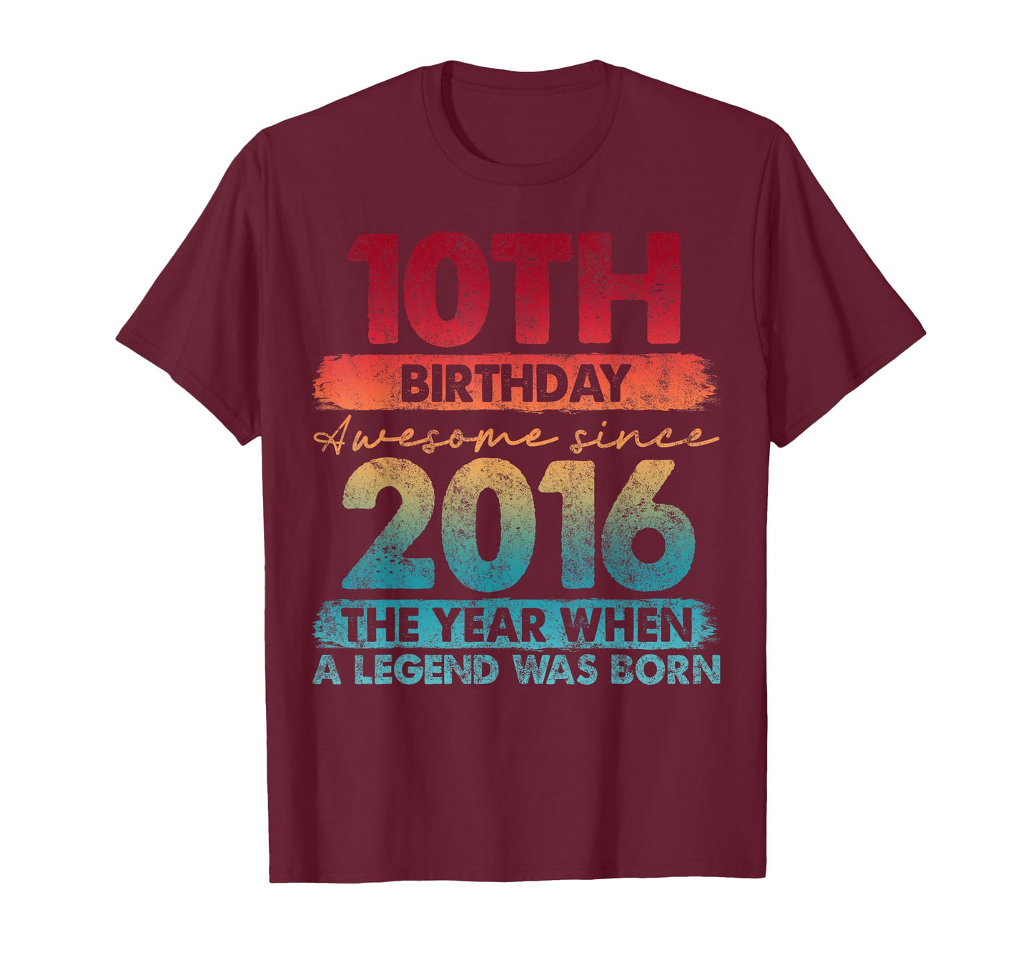 10 Year Old Gifts Vintage 2016 Limited Edition 10th Birthday T-Shirt