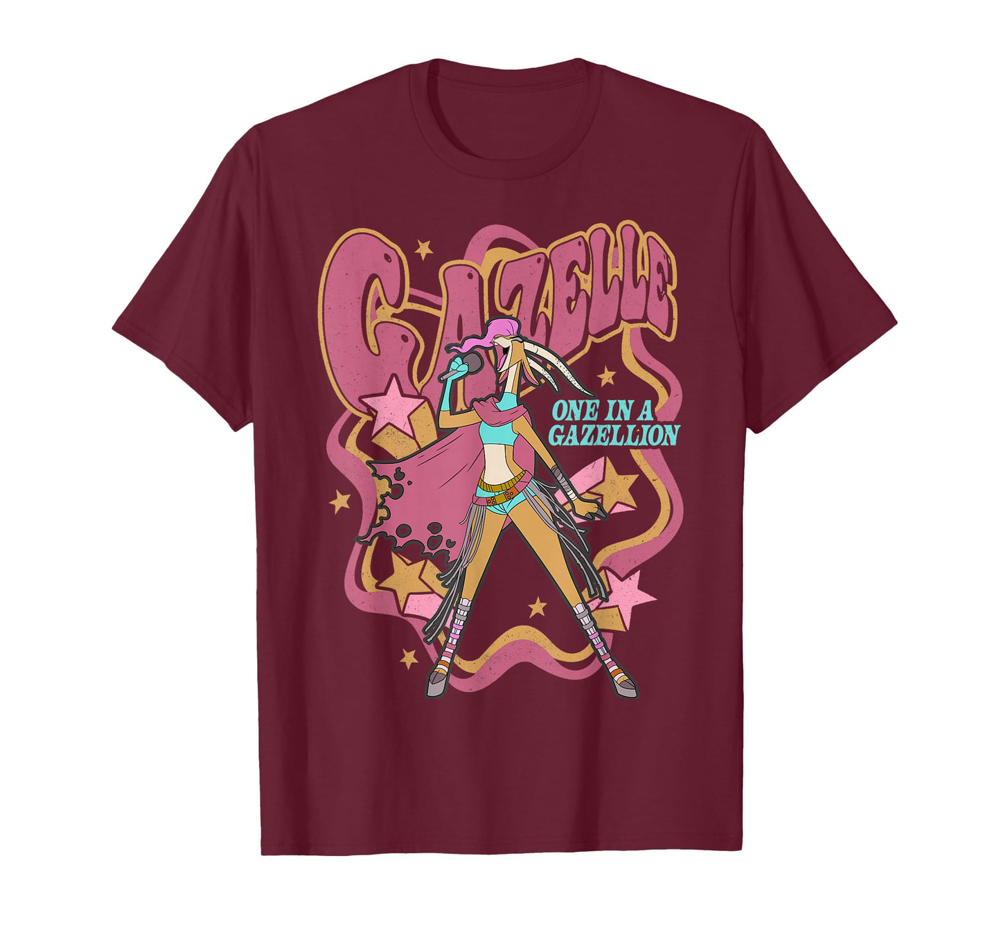 Disney Zootopia 2 Gazelle One in A Gazellion Vintage Poster T-Shirt