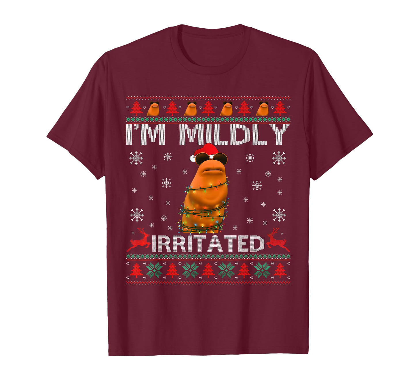 I'm Mildly Irritated Marcus The Worm Christmas Funny Meme T-Shirt