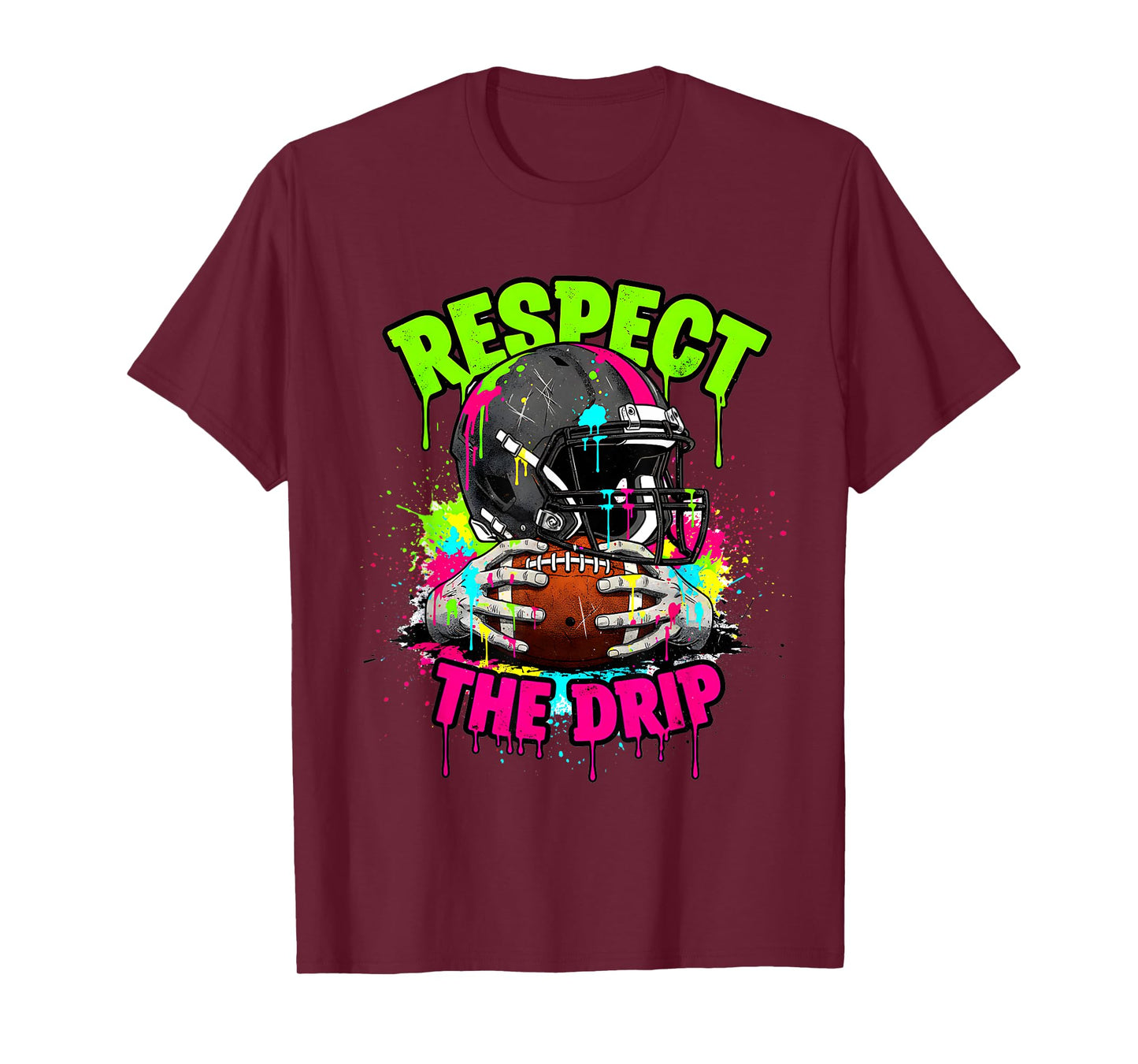 Football Drip Boys Football Ice Cream Respect Drip T-Shirt
