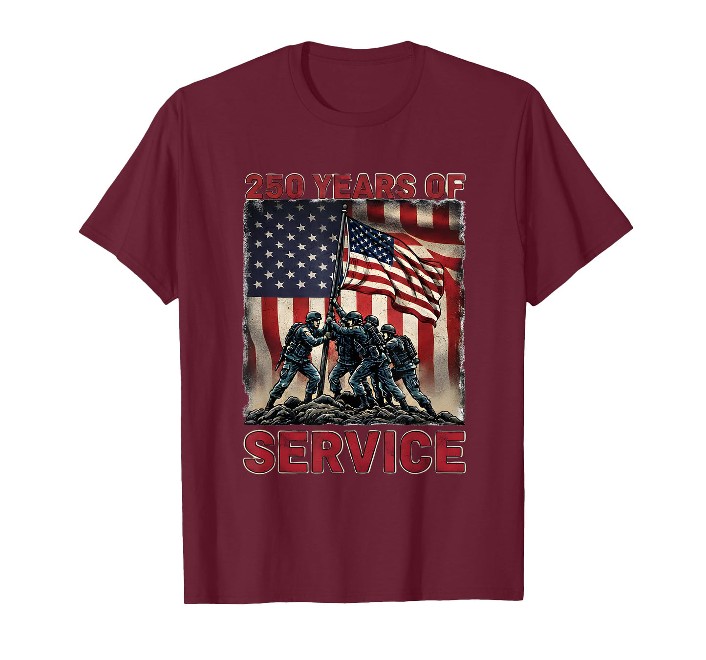 Service 250 Years 1776-2026 250th Birthday T-Shirt