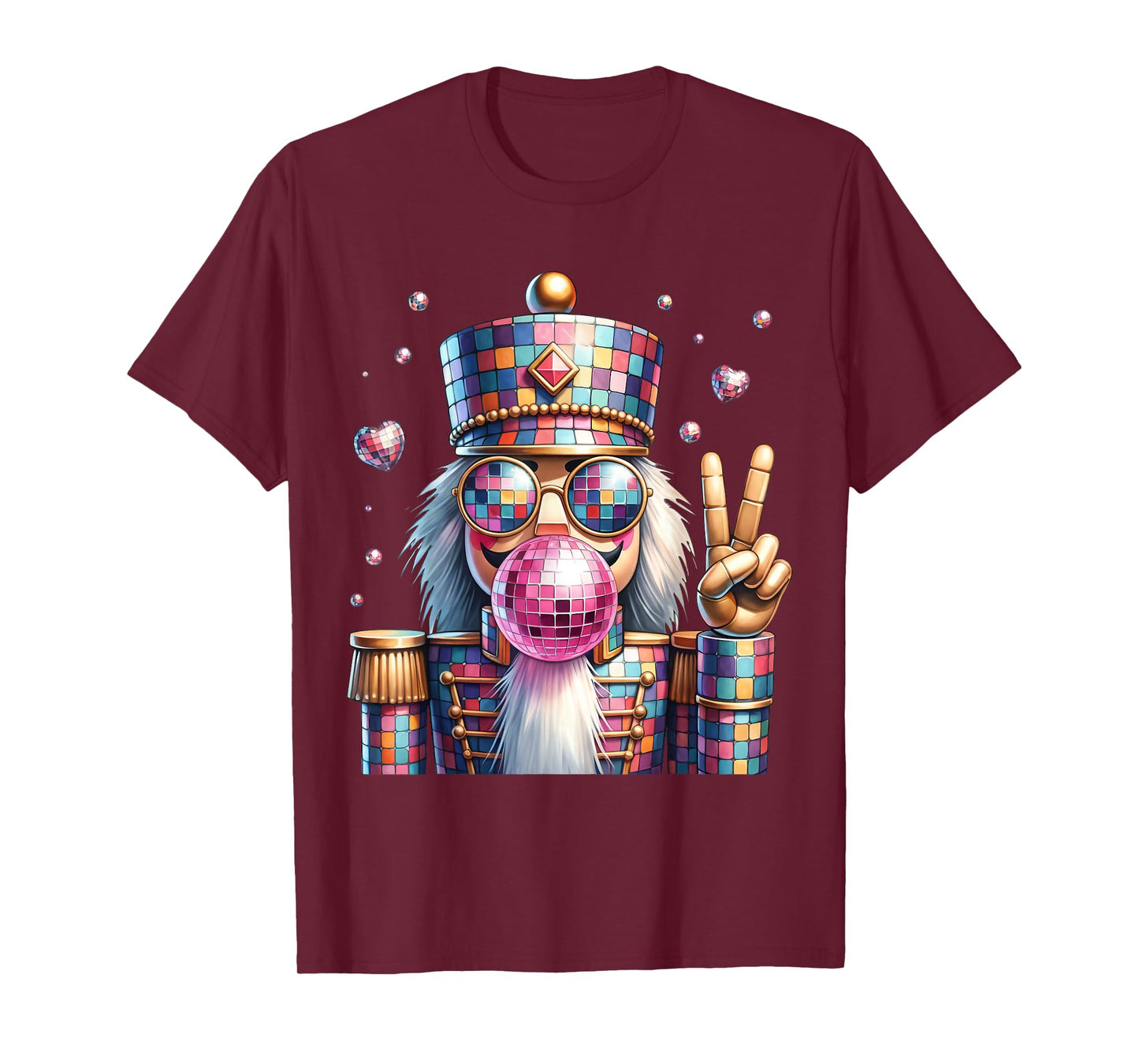 Pink Disco Nutcracker Bubblegum Christmas for Men Women Kid T-Shirt