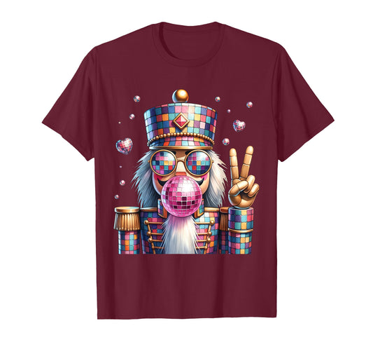 Pink Disco Nutcracker Bubblegum Christmas for Men Women Kid T-Shirt