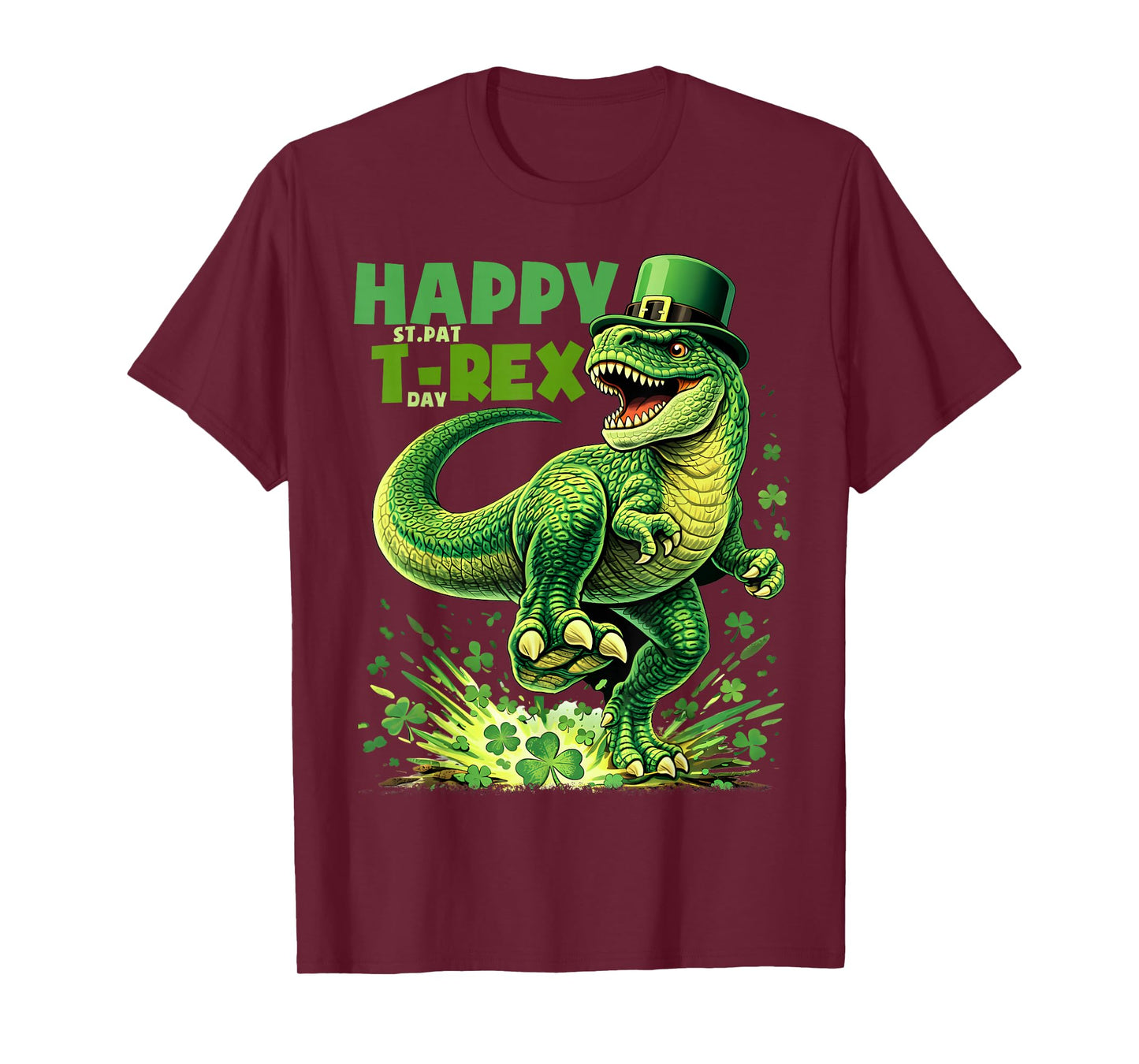 Happy St Pat T-Rex Day Dinosaur St Patricks Day Boys Toddler T-Shirt