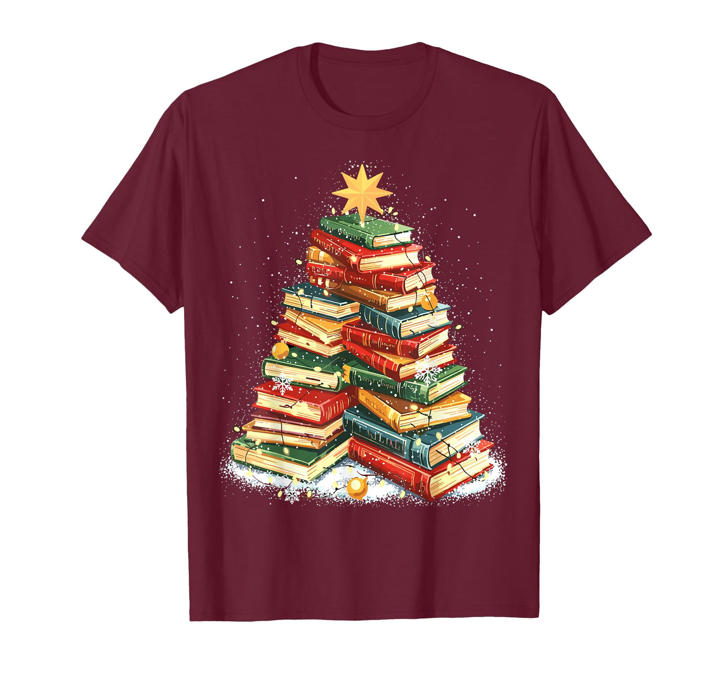 Book Christmas Tree Reading T-Shirt
