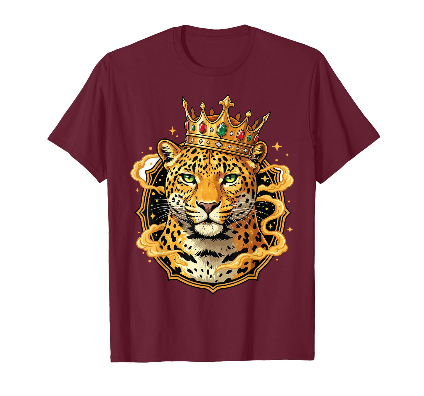 King Leopard Shirt Crown Animal Lovers T-Shirt