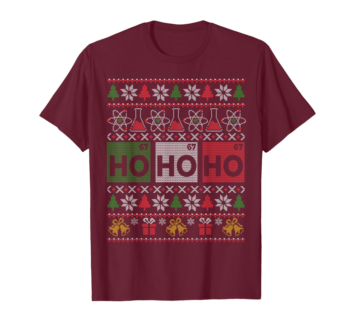 Ho Ho Ho Holmium Chemistry Element 67 of Periodic Table Xmas T-Shirt