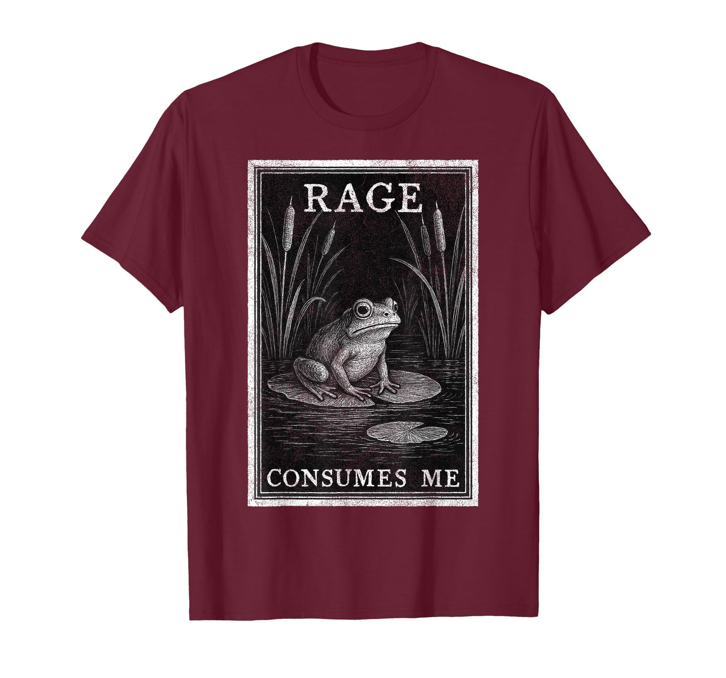 Rage Consumes Me Frog Vintage – Retro Funny Meme T-Shirt