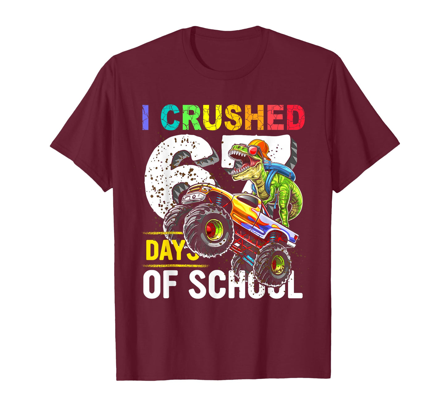 I Crushed 67 Days of School Funny Six Seven Meme Boys Kids T-Shirt