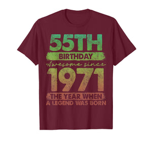 55 Year Old Gifts Vintage 1971 Limited Edition 55th Birthday T-Shirt