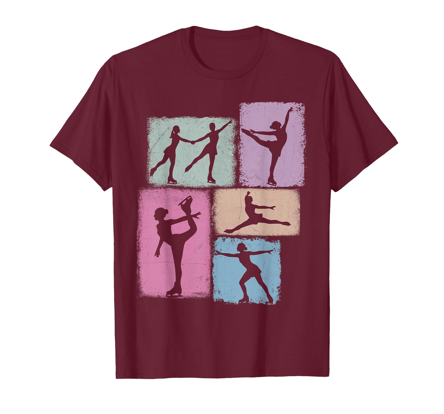 Figure Skating Collage Skater Women Kids Youth Girl T-Shirt
