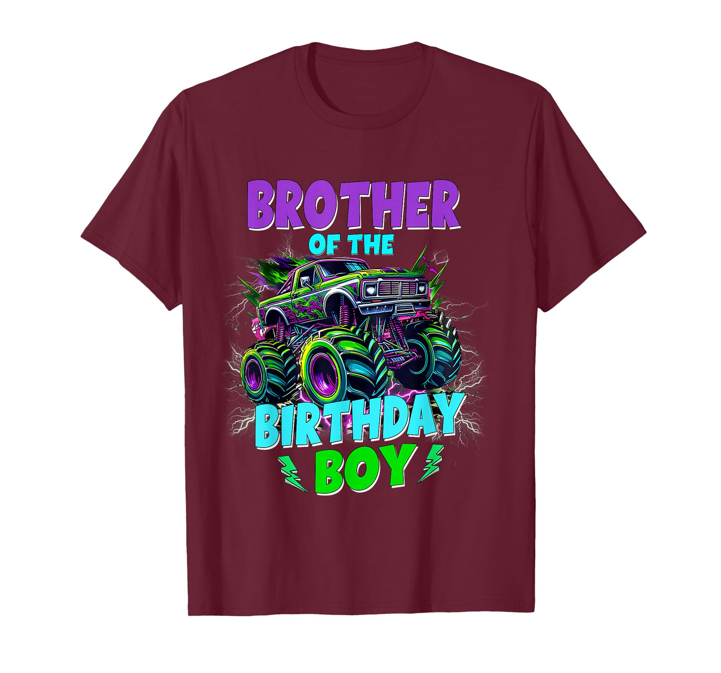 Brother of The Birthday Boy Monster Truck Family Matching T-Shirt