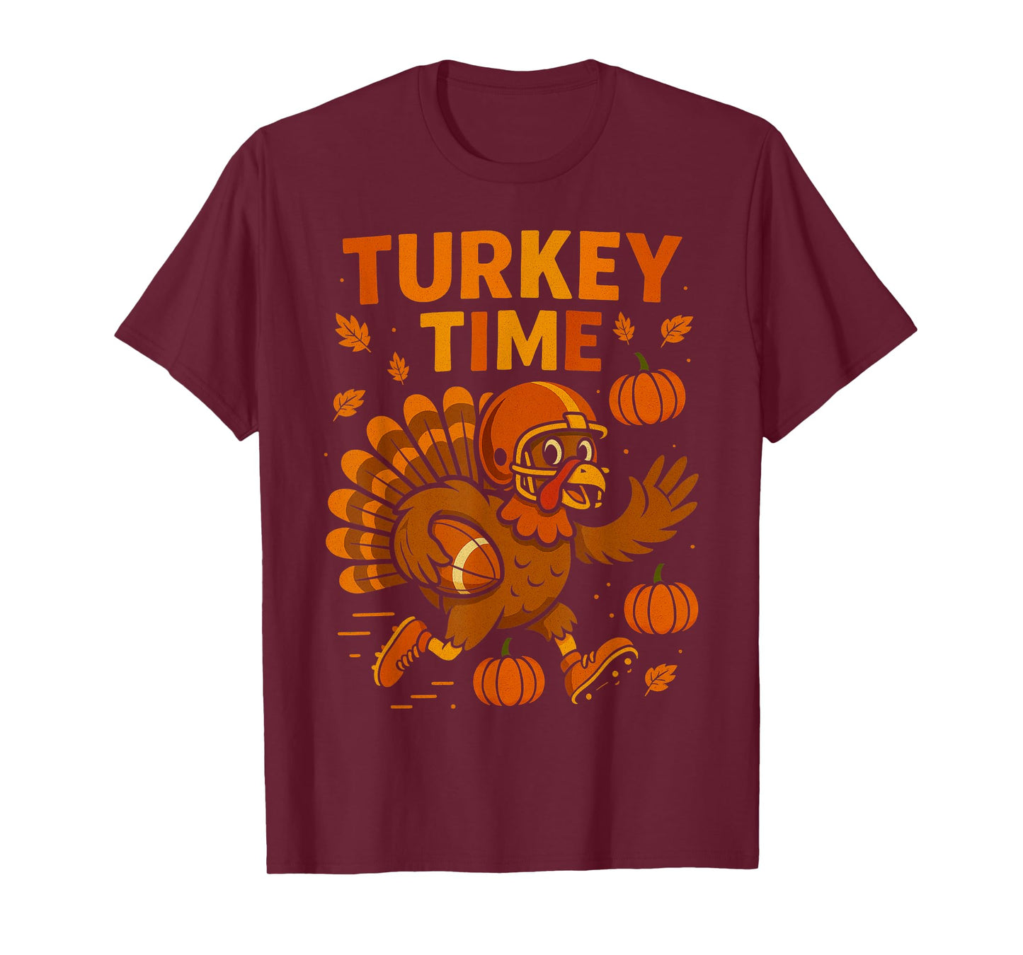 Football Thanksgiving Shirts for Kids Boys Girls Turkey T-Shirt