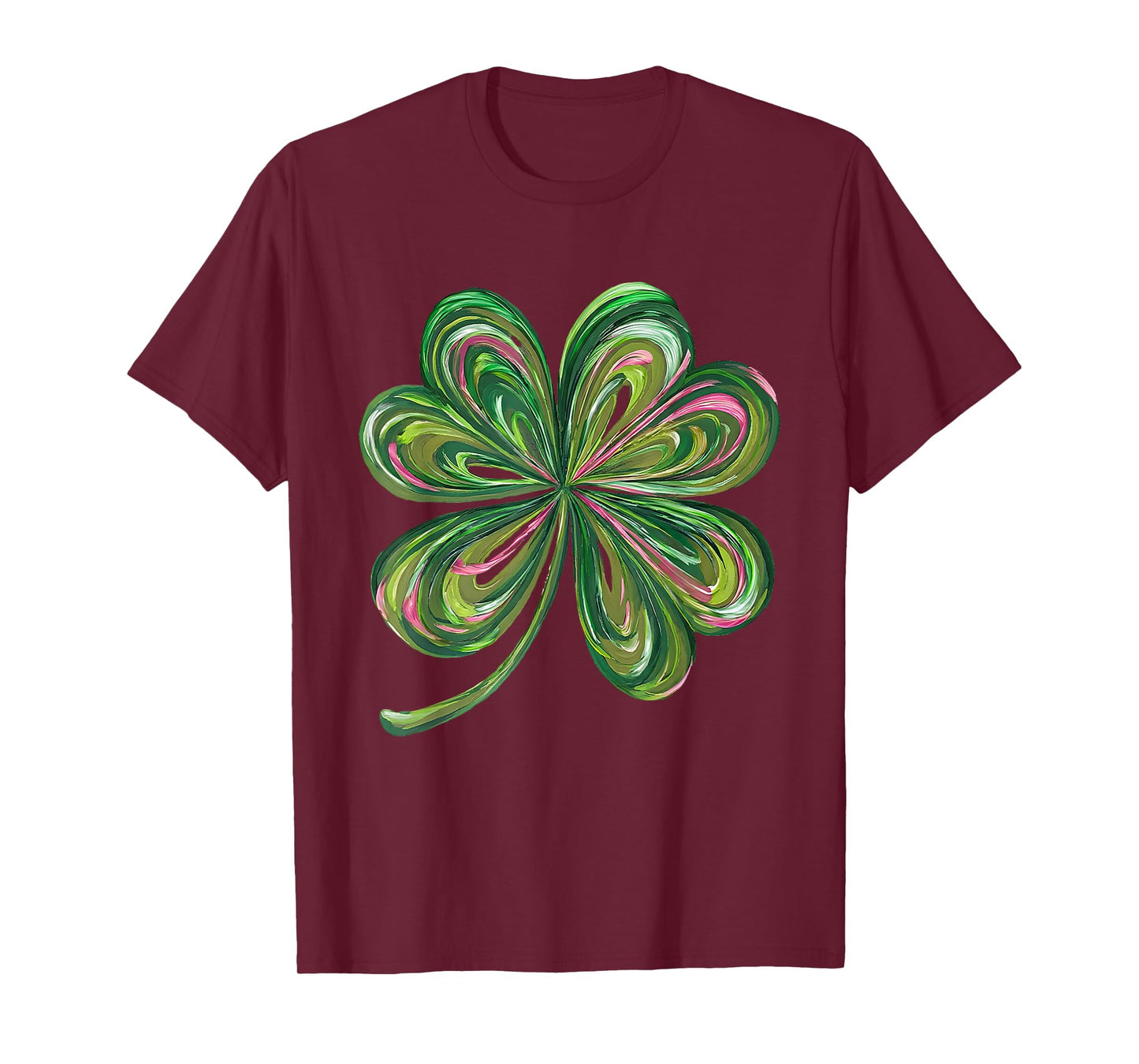 Retro Four Leaf Clover Cute Shamrock Funny St.Patricks Day T-Shirt