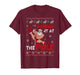 Working It at The Pole Funny Santa Dancing Ugly Christmas T-Shirt