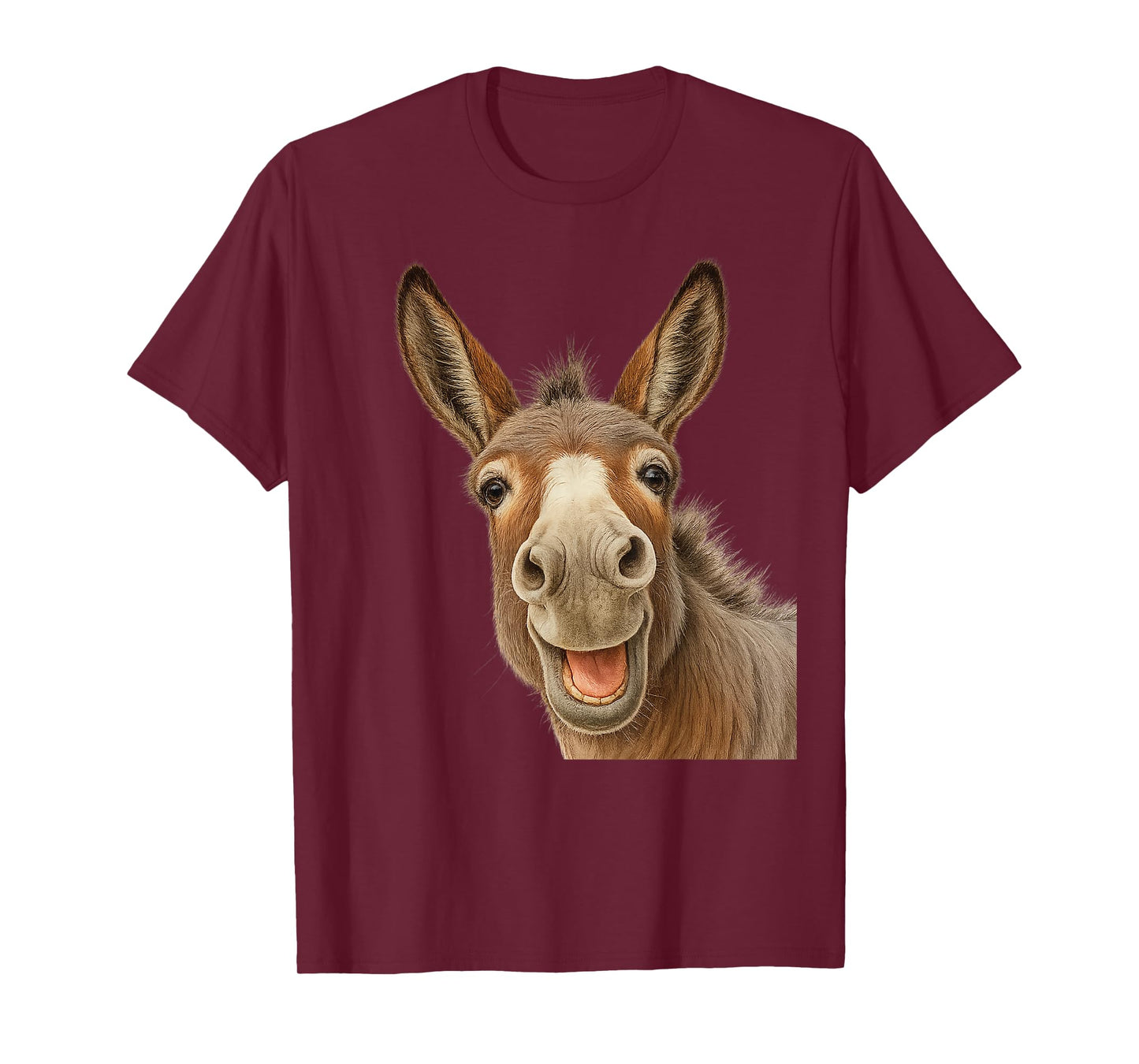 Funny Donkey Face Donkey Head Smile Eagerly Donkey Lover T-Shirt