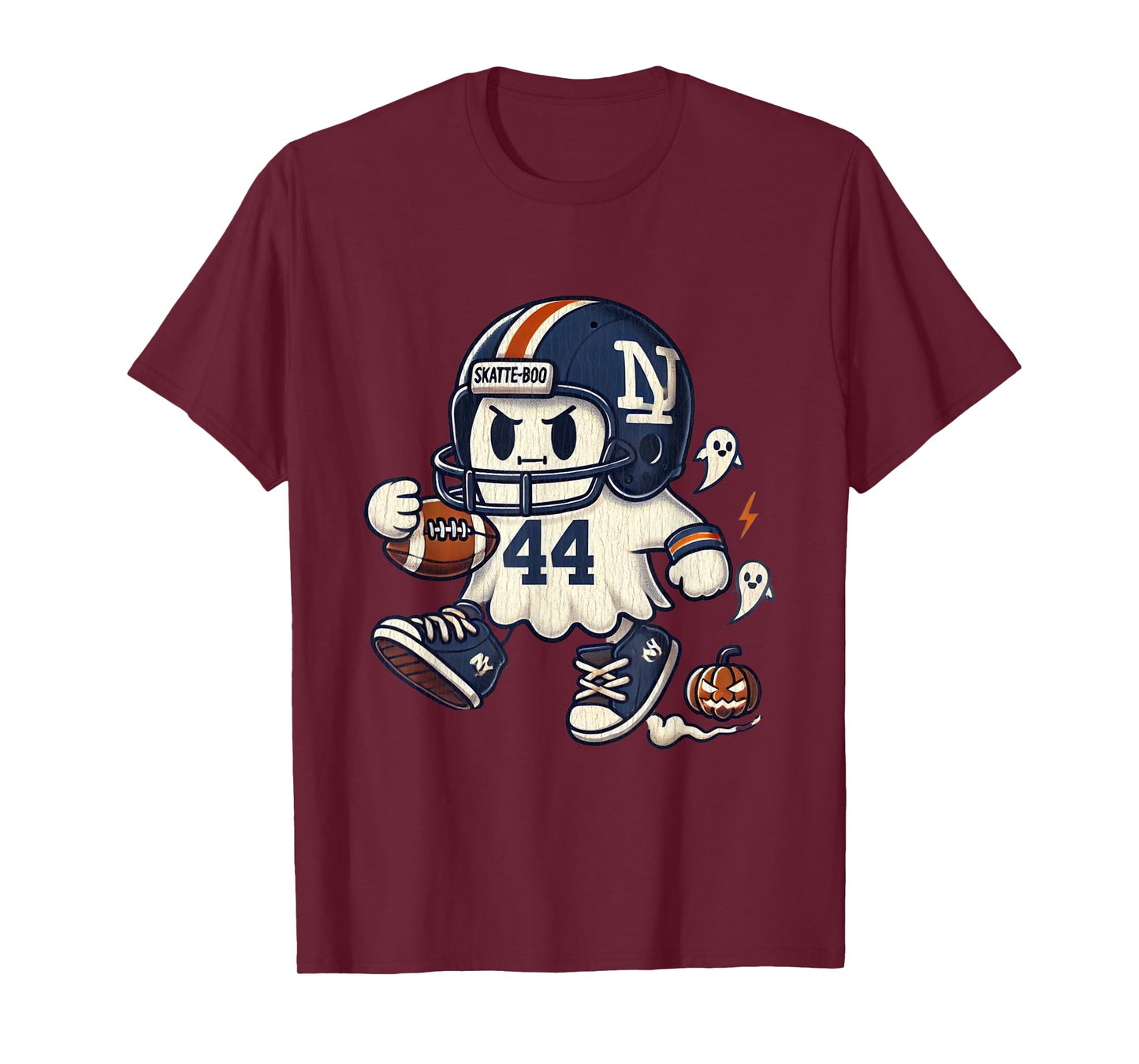 Vintage Cam Skattebo Skatte-Boo Cute Ghost Football Lovers T-Shirt