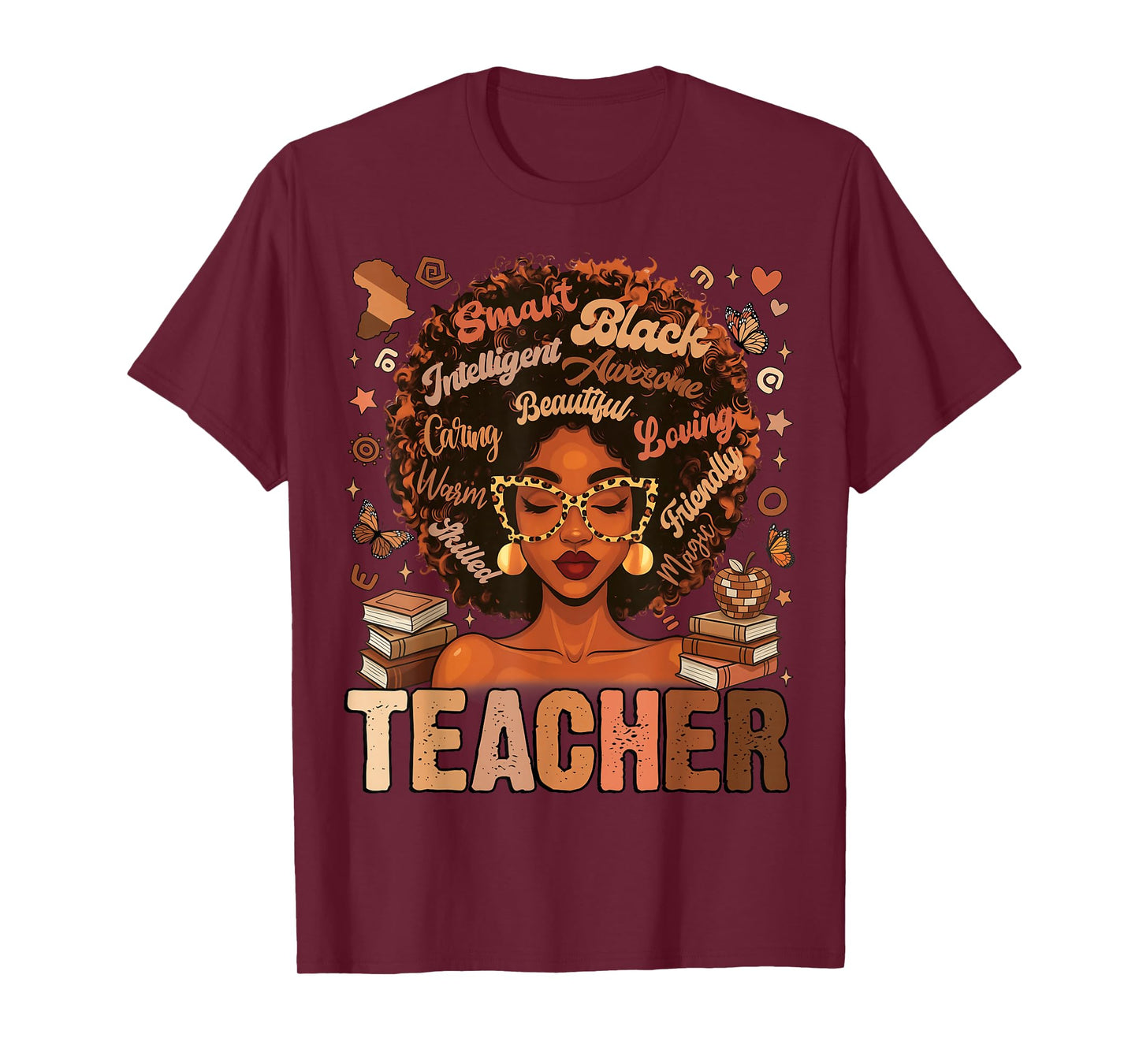 Black Teacher Magic Black History Month Afro Hair Melanin T-Shirt