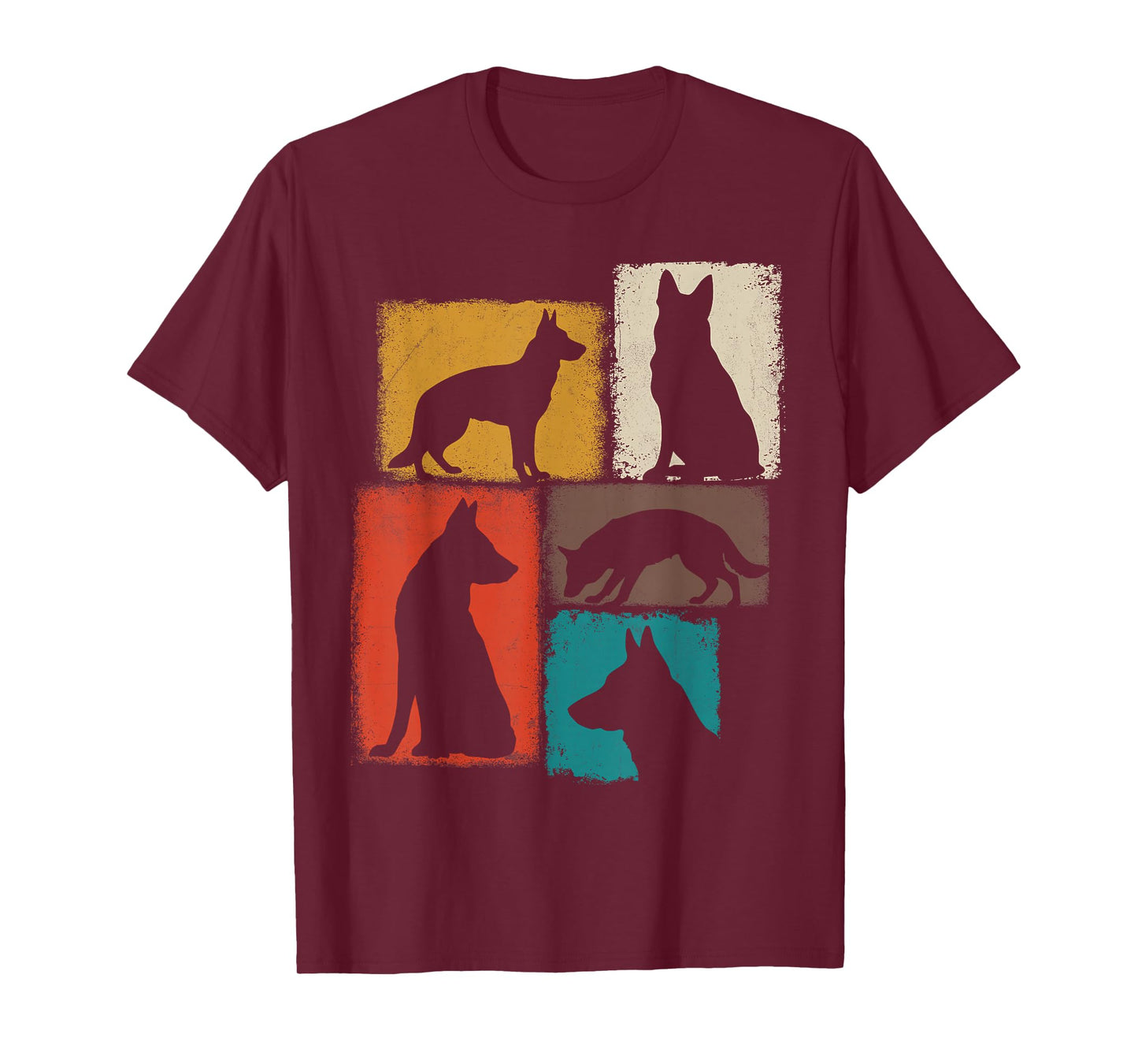 Shepherd Vintage Collage German Shepherd Mom Dad Dog Lover T-Shirt
