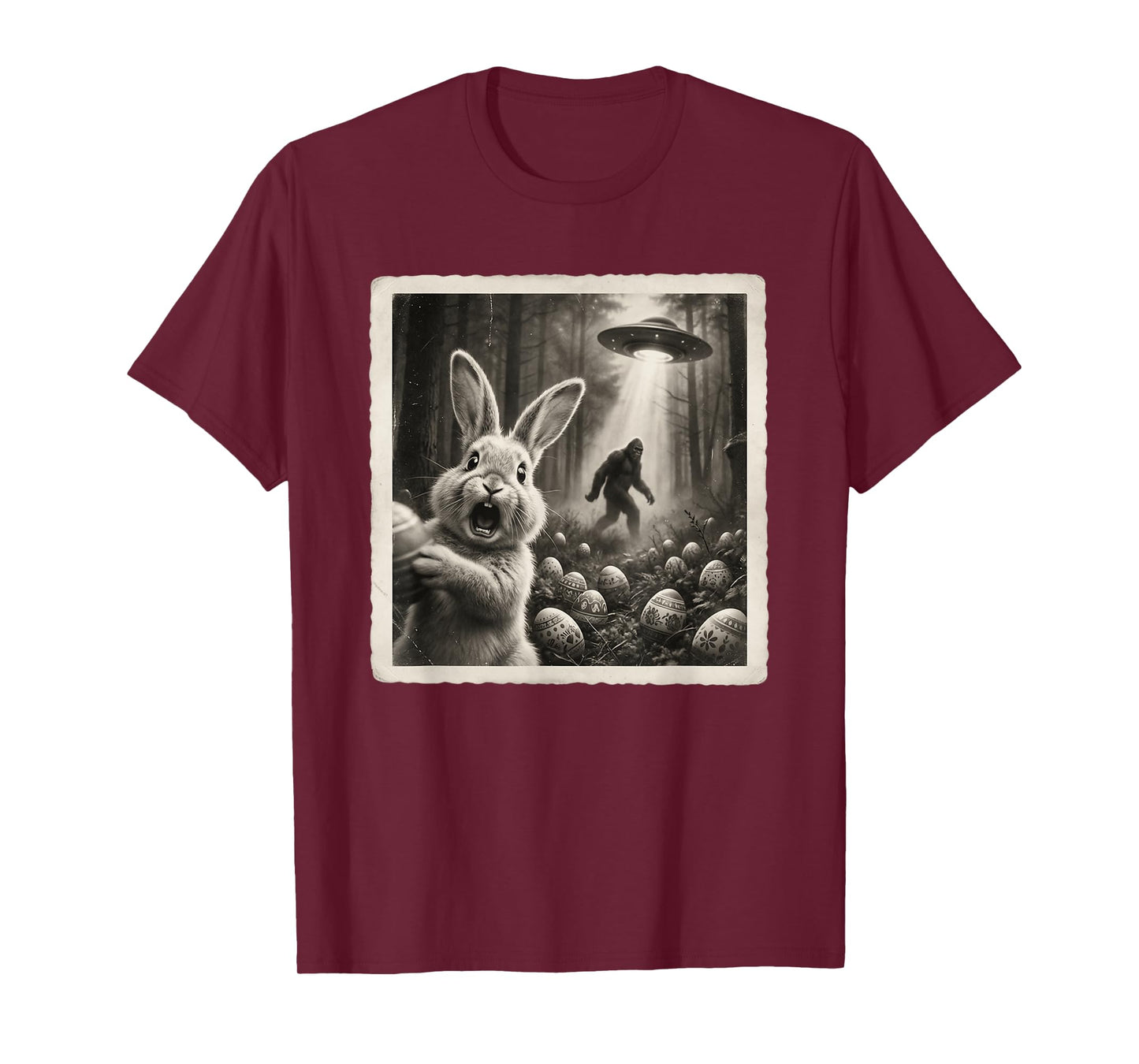 Funny Easter Bunny & Easter, Selfie Bigfoot & UFO, Easter T-Shirt