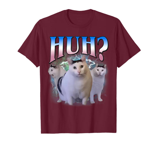 Huh Silly Cat Meme Funny Oddly Bootleg Specific Dank Meme T-Shirt