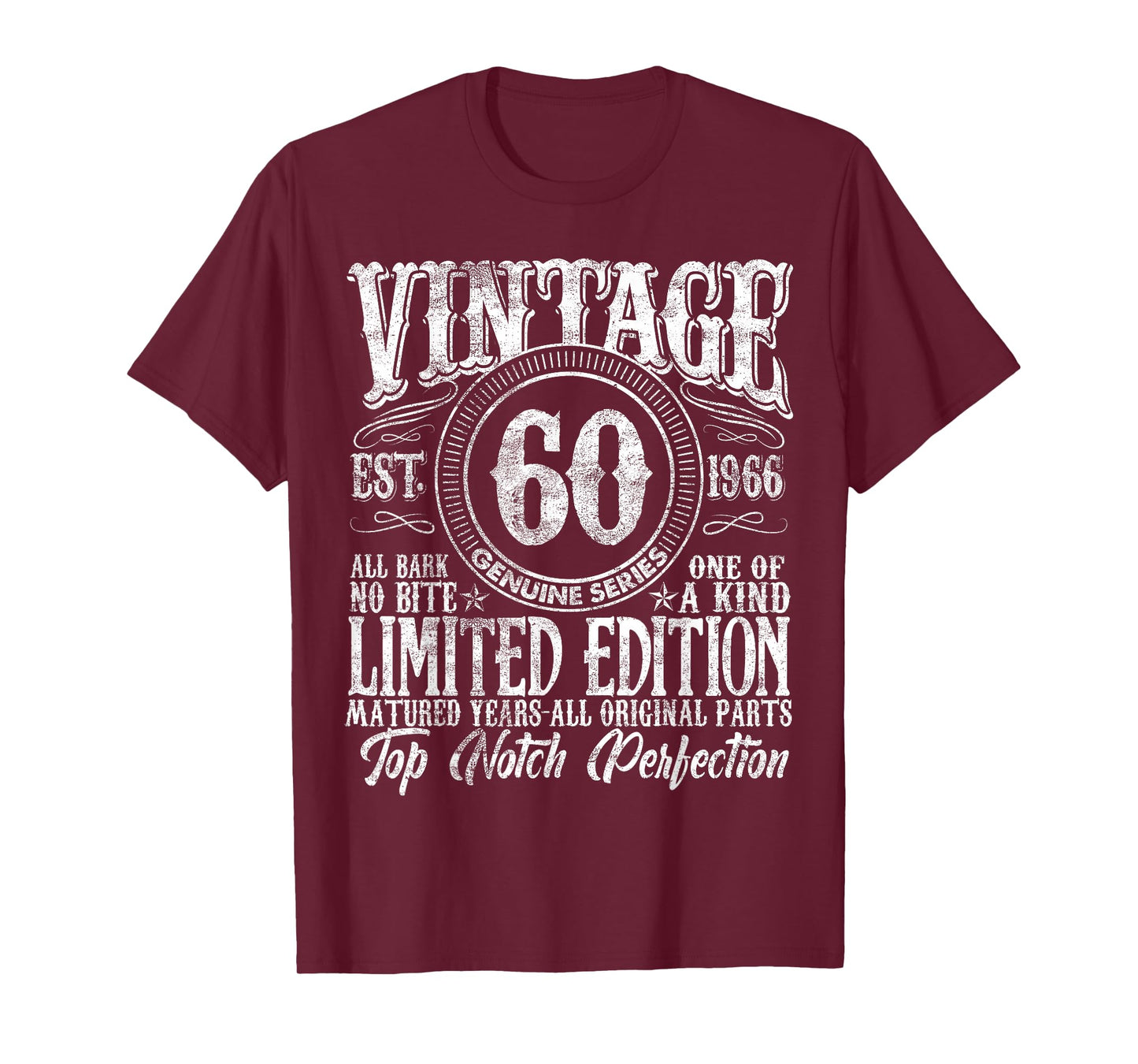 60 Year Old Gifts Vintage 1966 Limited Edition 60th Birthday T-Shirt