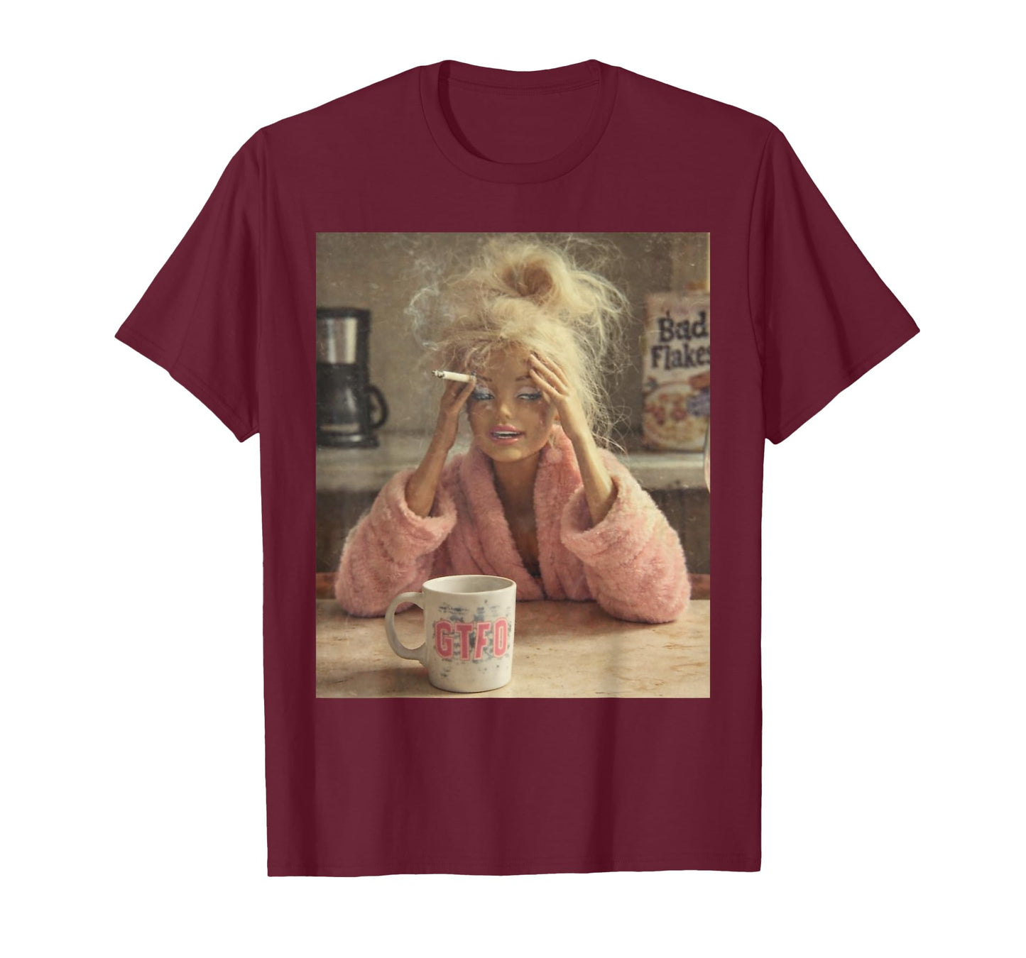 Funny Distressed Doll Face Meme Sarcastic Doll Viral Meme T-Shirt