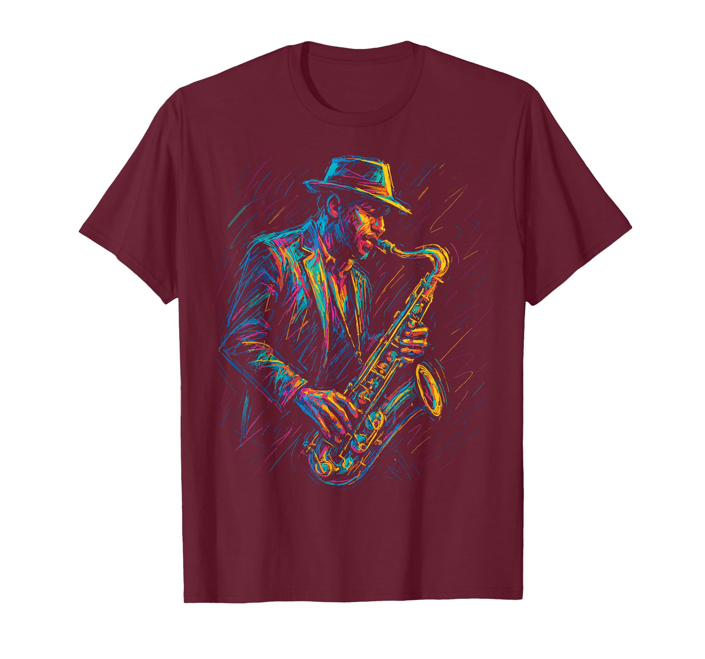 Jazz Musician Saxophone Player Artistic Music Jazz Lover T-Shirt