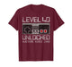 Level 40 Unlocked 40th Birthday 40 Year Old Video Gamer Men T-Shirt