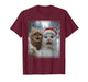 Funny Christmas Cat Selfie Santa Hat Design T-Shirt