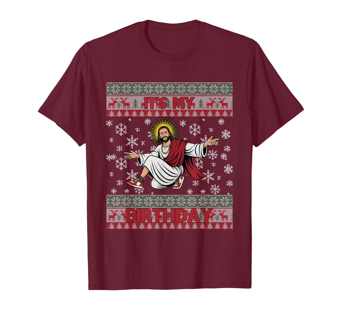 It’s My Birthday Funny Jesus Ugly Christmas Sweater T-Shirt