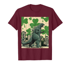 St Patrick Day Japanese Monster Shamrock Kaiju Men Women Kid T-Shirt