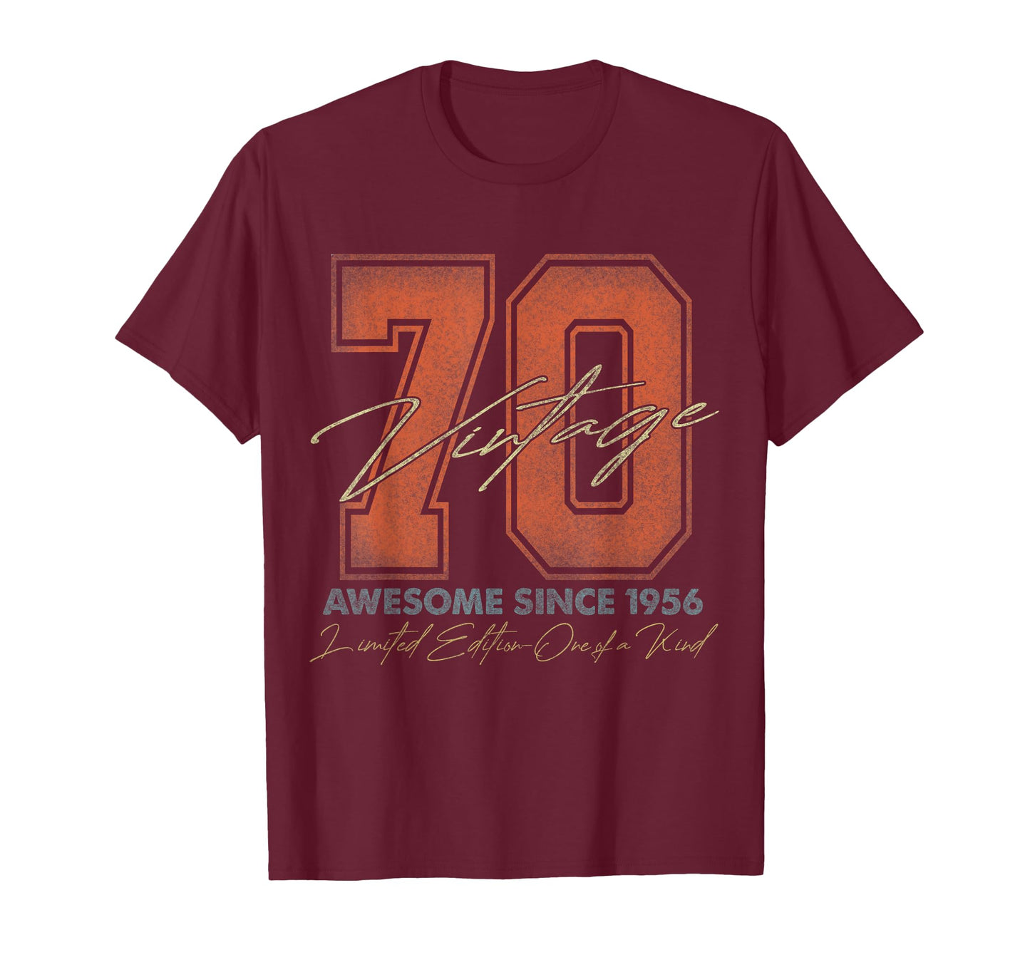 70 Year Old Gifts Vintage 1956 Limited Edition 70th Birthday T-Shirt