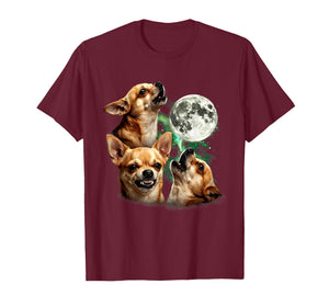 Vintage 90s Chihuahua Howling at The Moon Chihuahua Dog Mom T-Shirt