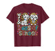 Preppy 100 Days of School Dalmatian Dog Teachers Kids T-Shirt