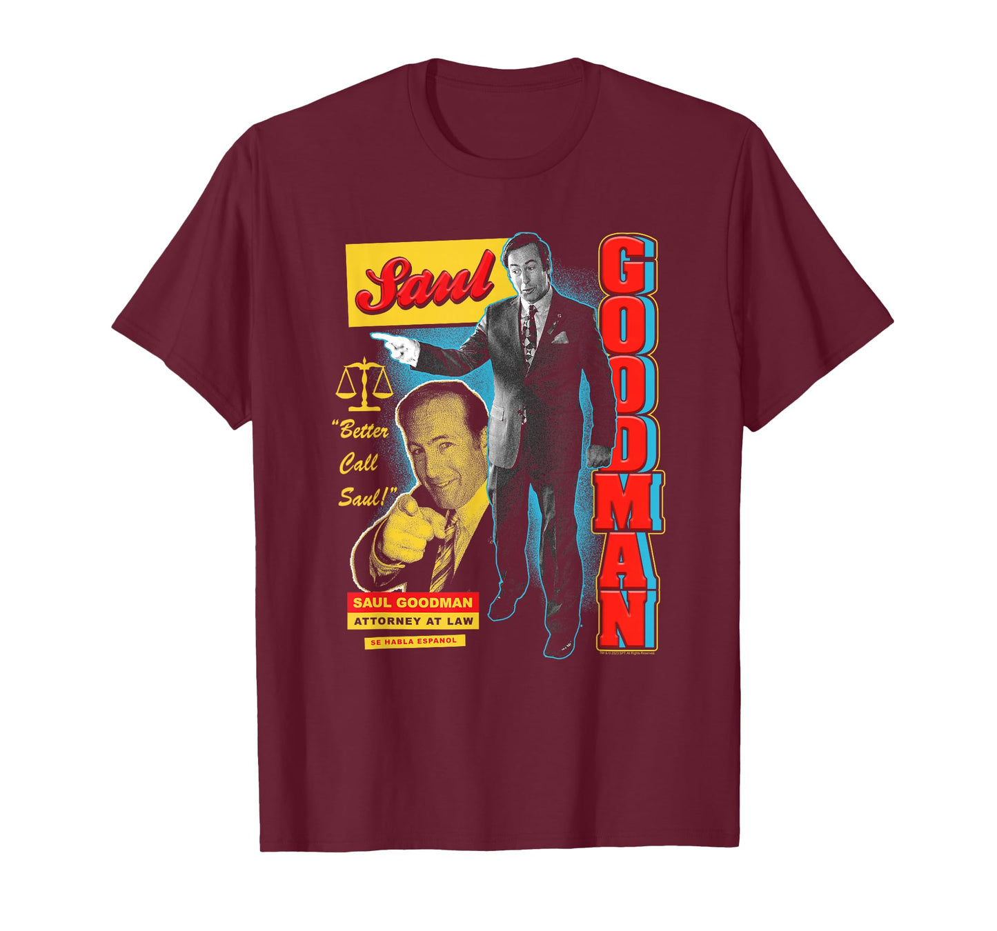 Breaking Bad Saul Goodman Colorful Ad Collage TV Show T-Shirt