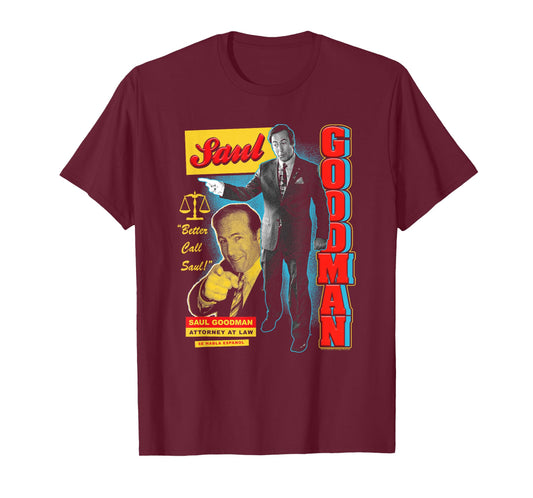 Breaking Bad Saul Goodman Colorful Ad Collage TV Show T-Shirt