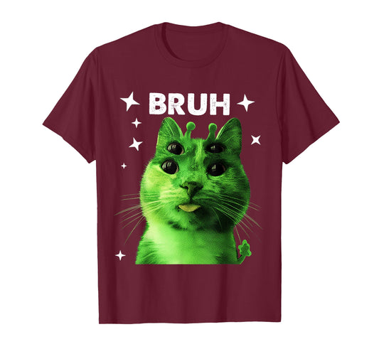 Cat Alien Y2K Cat Meme Funny UFO Kitty Gifts for Men Women T-Shirt