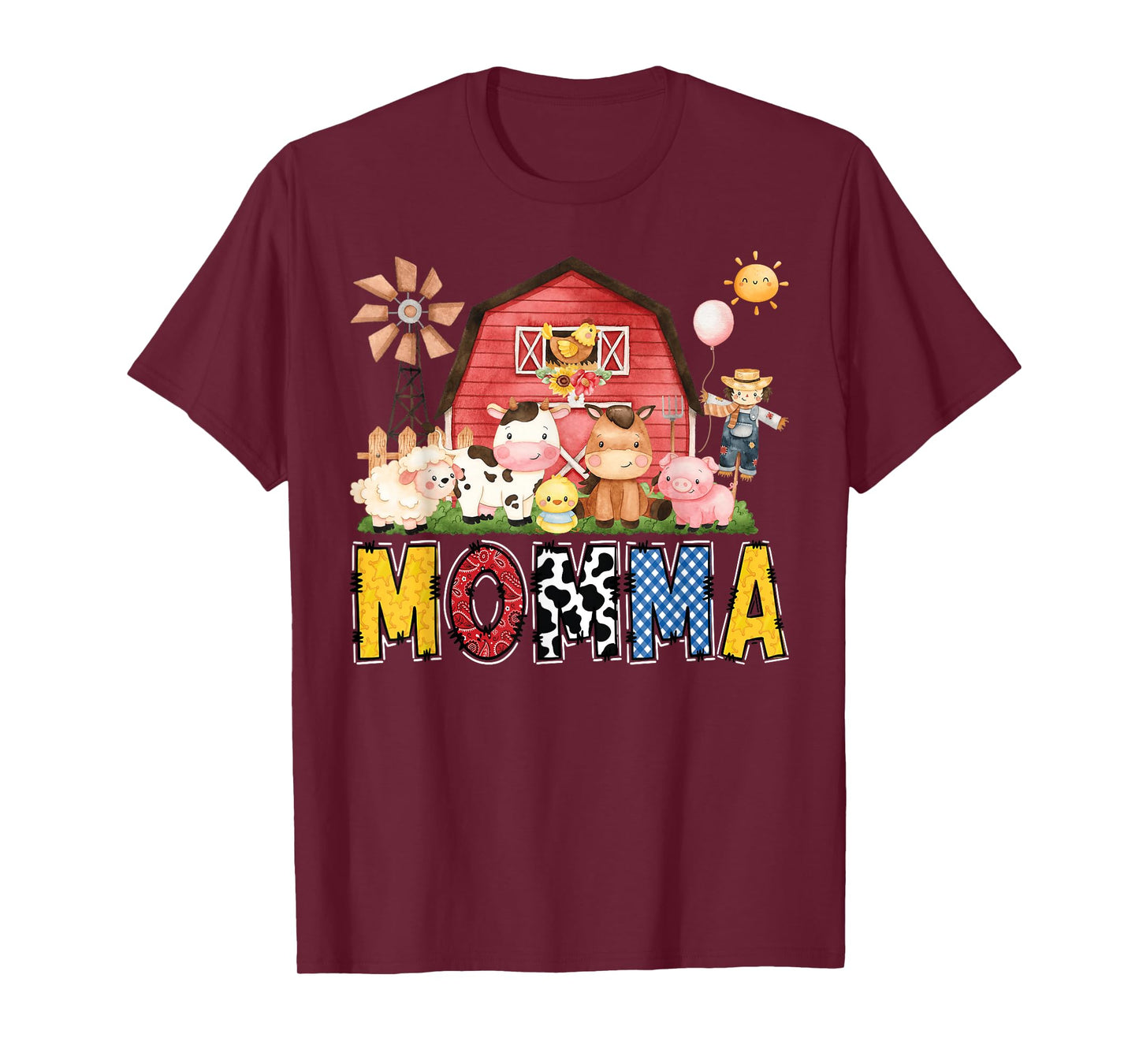 Momma Farm Cow Birthday Boy Matching Family Party T-Shirt