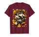 Adorable Hedgehog with Autumn Leaves Fall Season Animal T-Shirt
