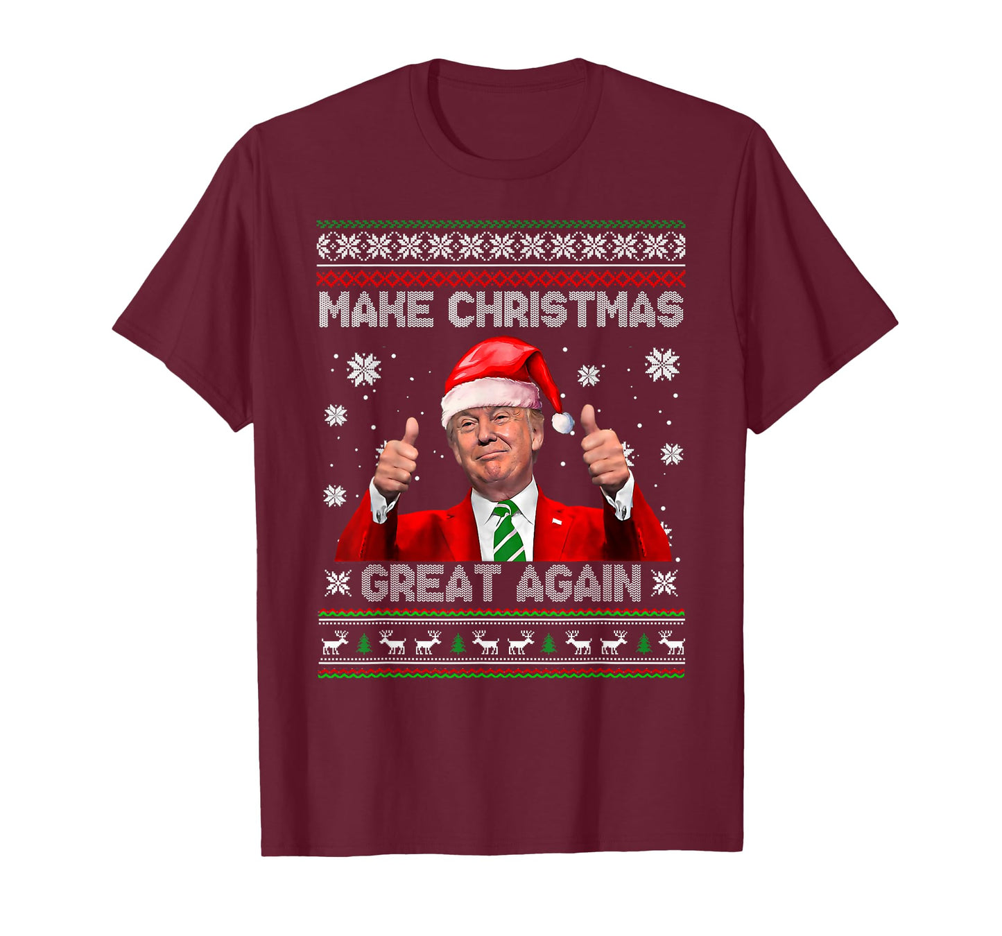 Make Christmas Great Again with Hilarious Ugly Trump Pajamas T-Shirt